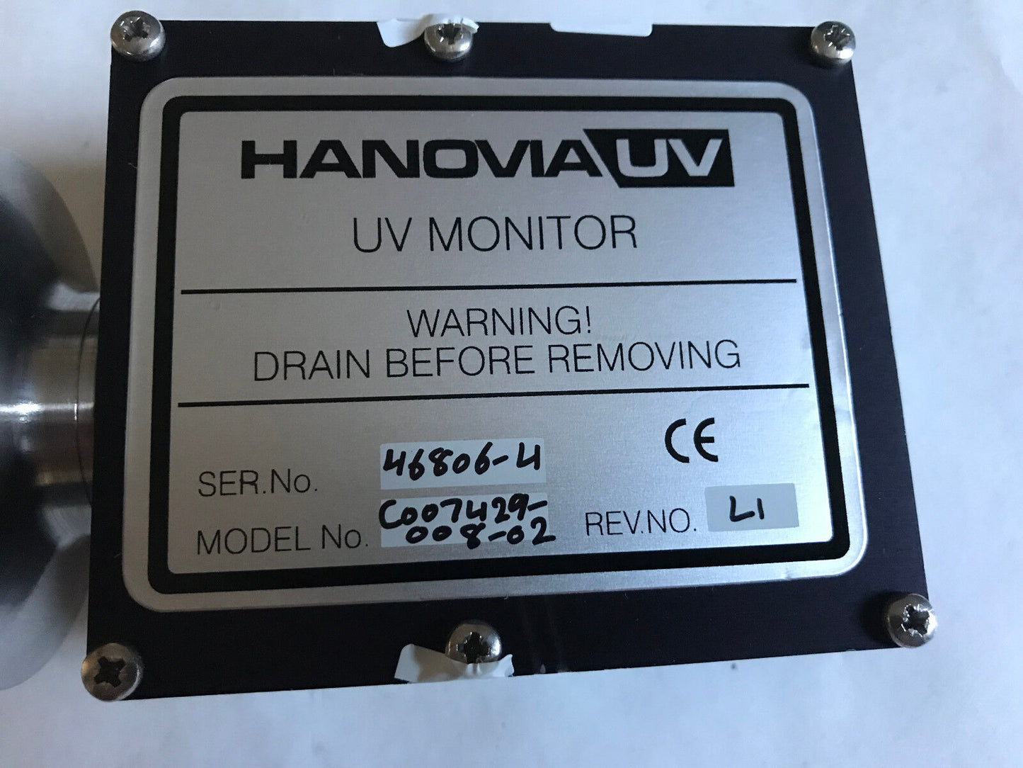 New Hanovia C007429-008-02,Uv Coo7429-008-02 Precision,Calibrated Uv Monitor,Su