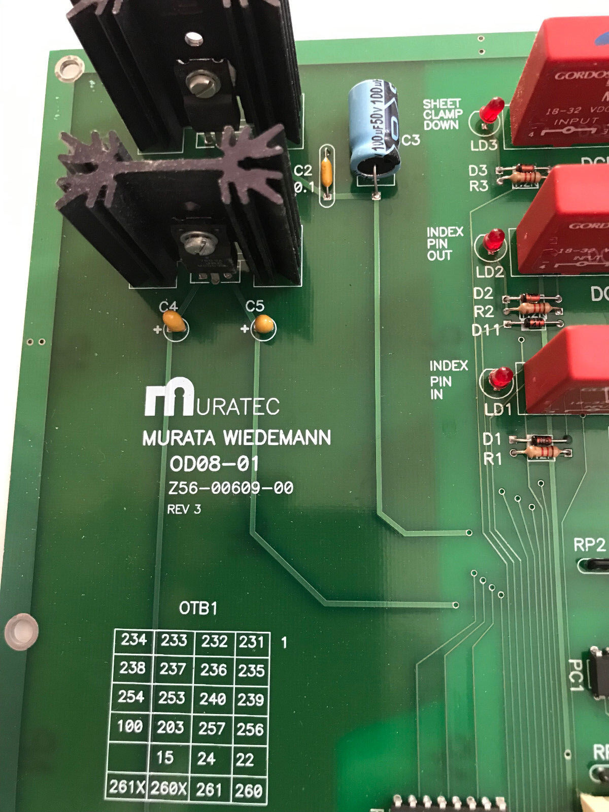 Muratec Od08-01,Murata Wiedmann Z56-00609-00 Rev 3,0D08-01 Cnc Control Board,St