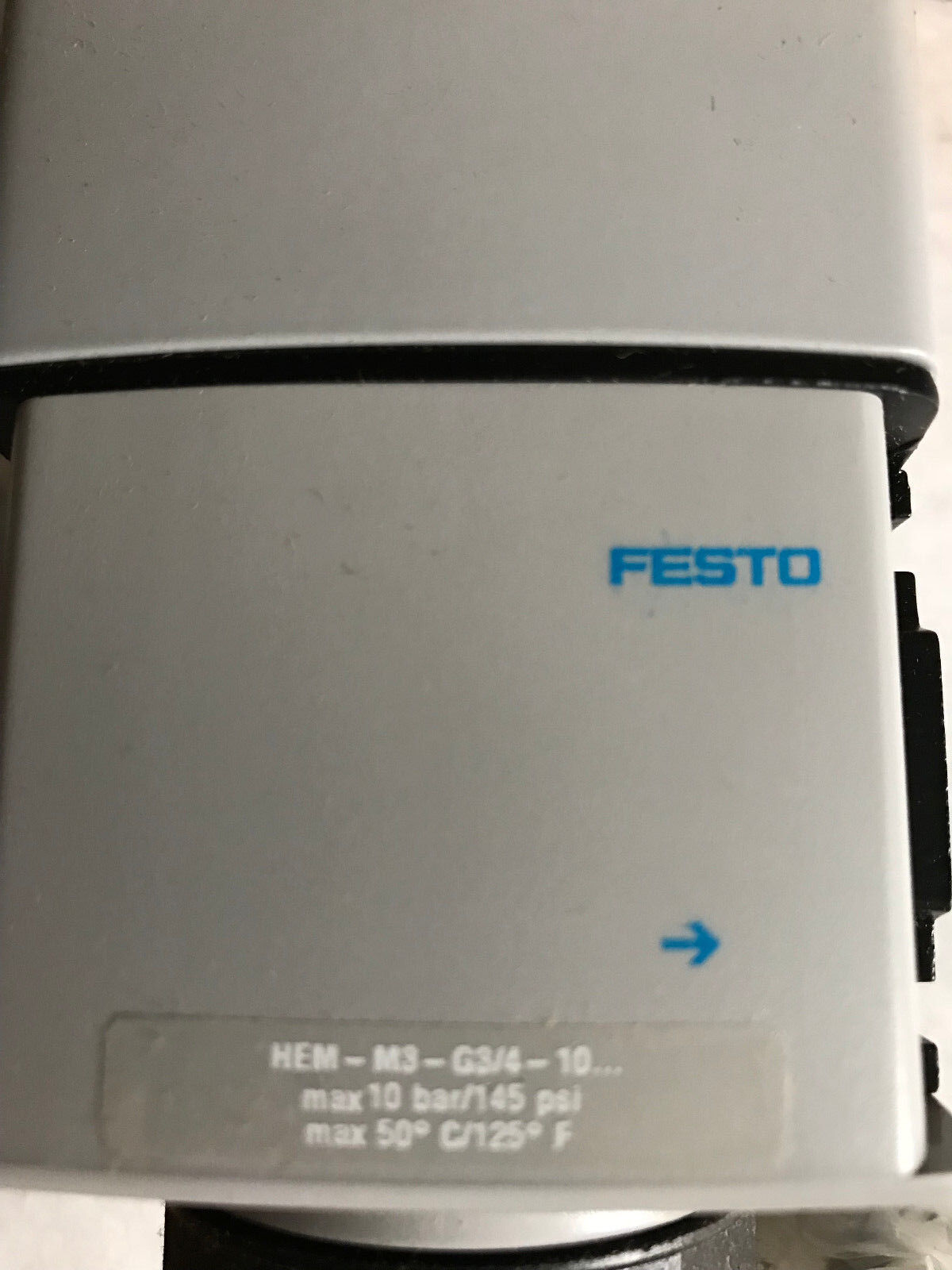 New Festo Hem-M3-G3/4-10 Pneumatic Solenoid Valve Msn1g-24V,123060,24Vdc,2.5W,Eo
