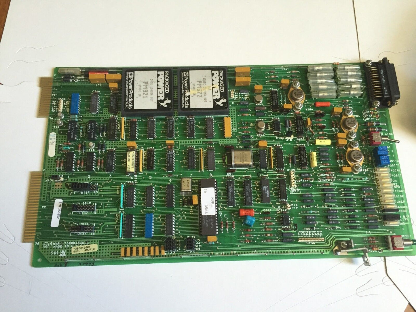 Westinghouse 7380A43g01,4Mvp 7380A43g0 Pc Board Mvp 24Vdc,4Mvp 7380A43,Tf
