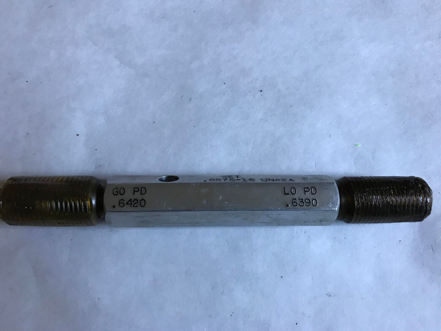 No Go Thread & Plug Gauge Pmc .6875-16,Un-2A Go Pd .6420 Lo Pd .6390 Before,Sb