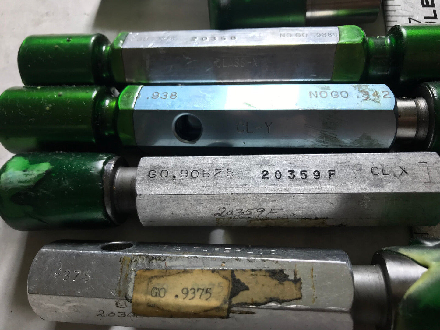 Lot Plug Gage Go Nogo Van Keuren .938,942,9370,96875,9375,90625,9375,9000,Es