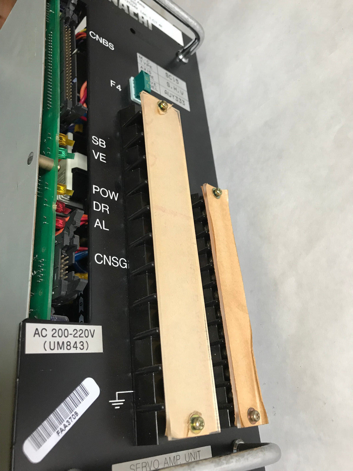 Nachi-Fujikoshi Auy333 Servo Amplifier 200-220(Um843),Nachi Auy333,Sc15,S.H.V,Ad