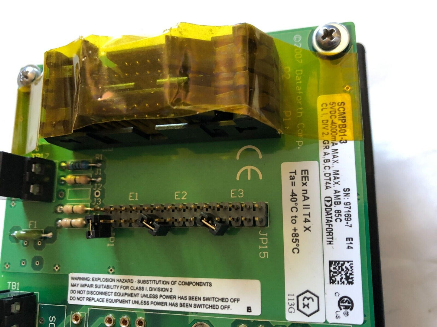 New Dataforth Scmpb01-3 Backpanel Analog,5Vdc 4000Ma,Az
