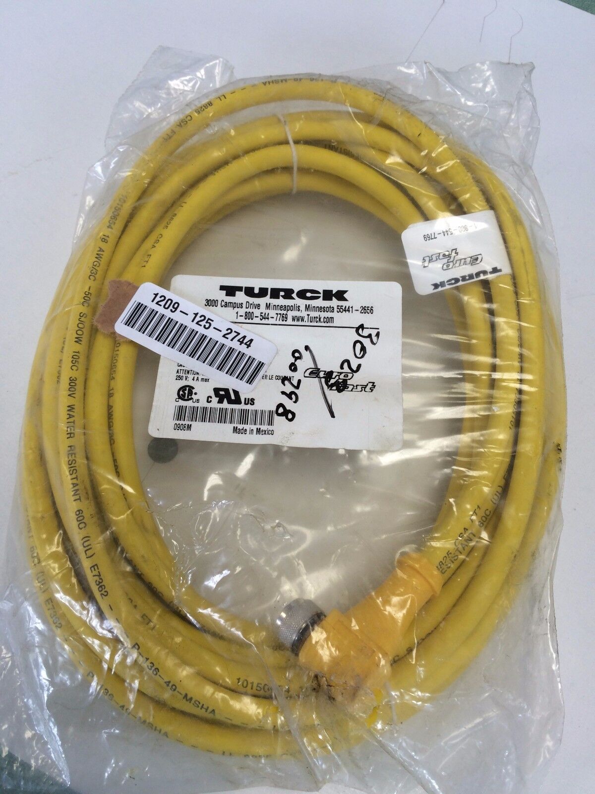 New Old Turck Wke 4T-7/S600 ,U2508-38 Servo/ Encoder Cable,Ez