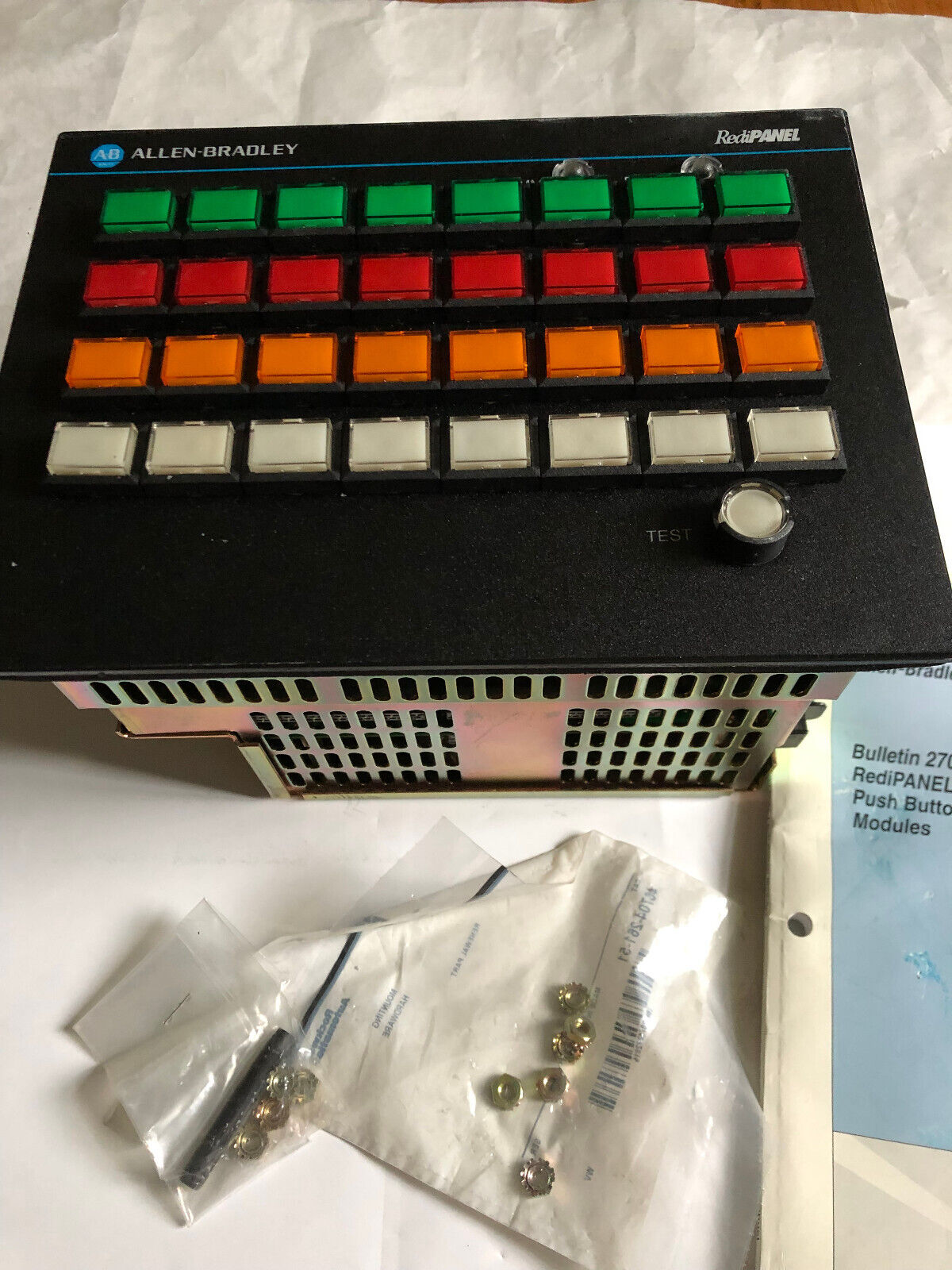 New Allen Bradley 2705-P11j1x Lighted Pushbutton Opertor Interface,2705P11j1x,An