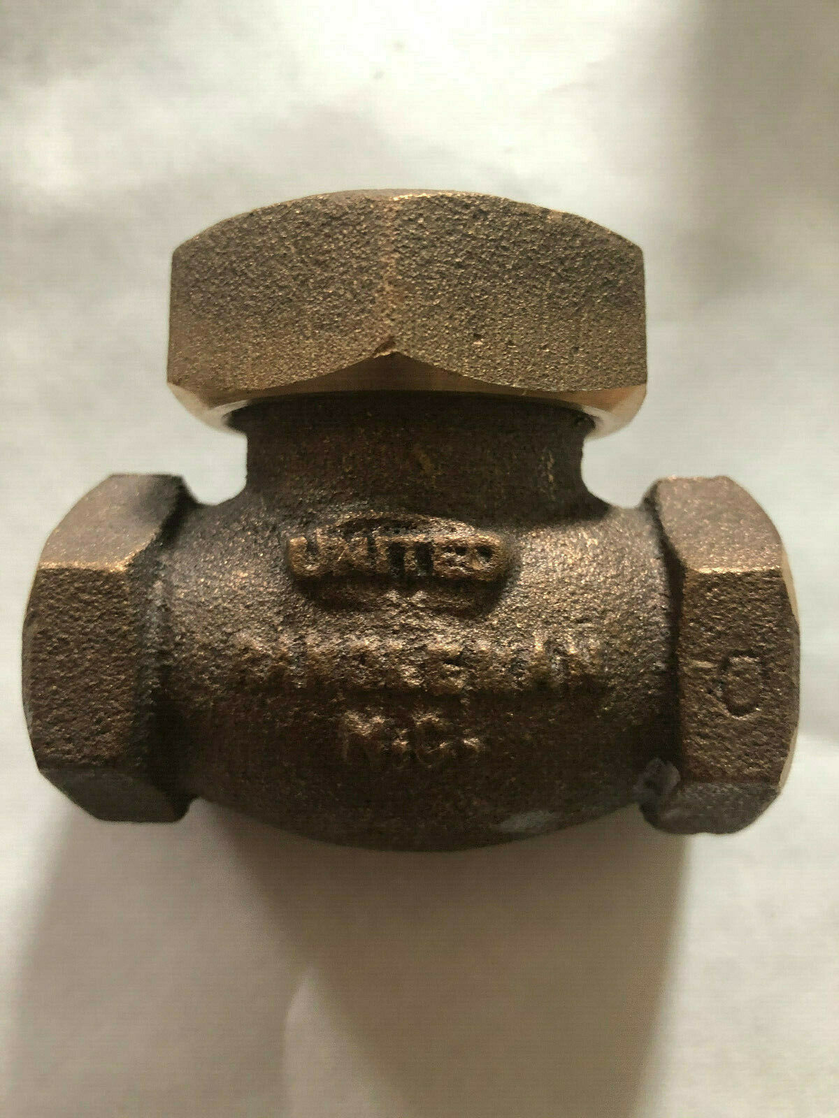 1/2" United Brass Bronze Spring Lift Check Valve,1/2 Npt United Brass Works 1/2