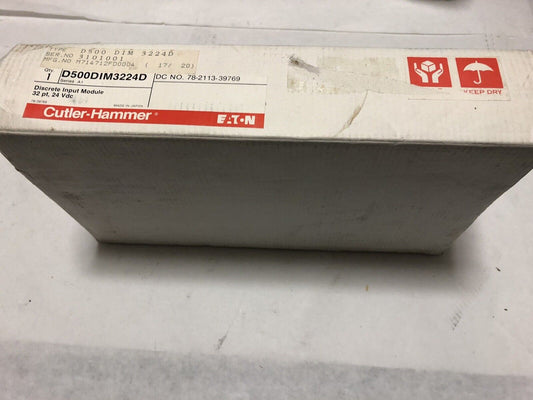 New Cutler Hammer D500 Dim 3224 D,Dc Input 12-24V, 32Pt 24V D500-Dim-3224D,Eg