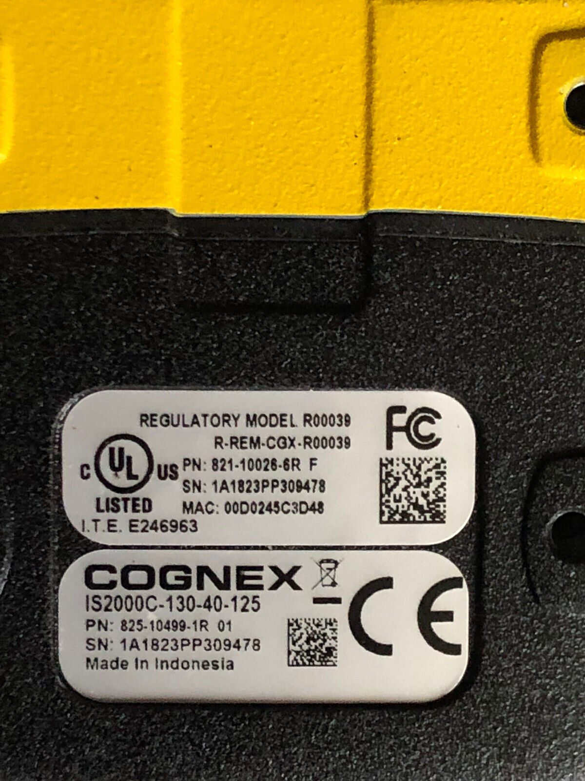 New Cognex Is2000c-130-40-125 In-Sight Vision Sensor Camera 825-10499-1R 01,Eb