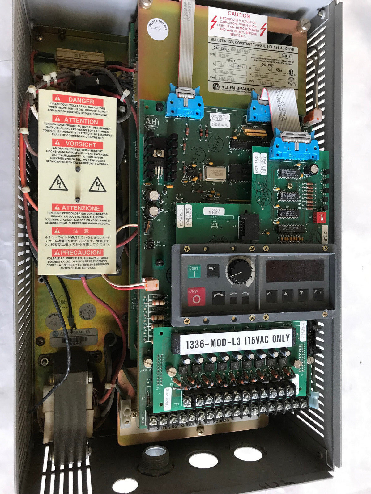 Allen Bradley 1336-B007-Ead-Fa2-L3,13.3A,1336-Mod-L3,148363,120771 Ac Drive,Su