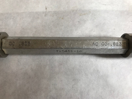 The Pipe Machinery 818,823 Go No Go Plug Gauge Inspection Gage .818 .823,Ag