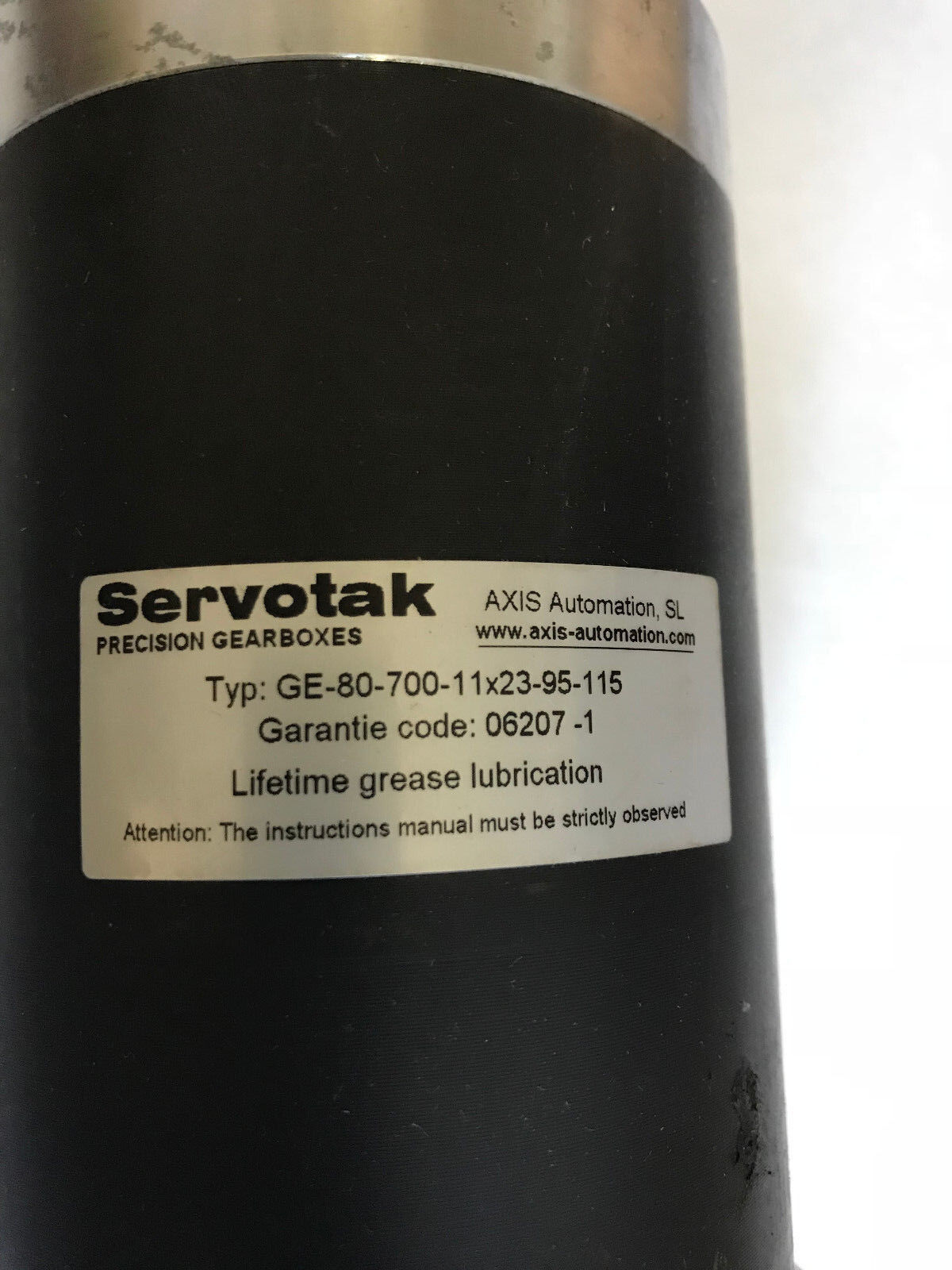 New Axis Servotak Ge-80-700-11X23-95-115,06207-1 Servo Precision Gear Head,Ae