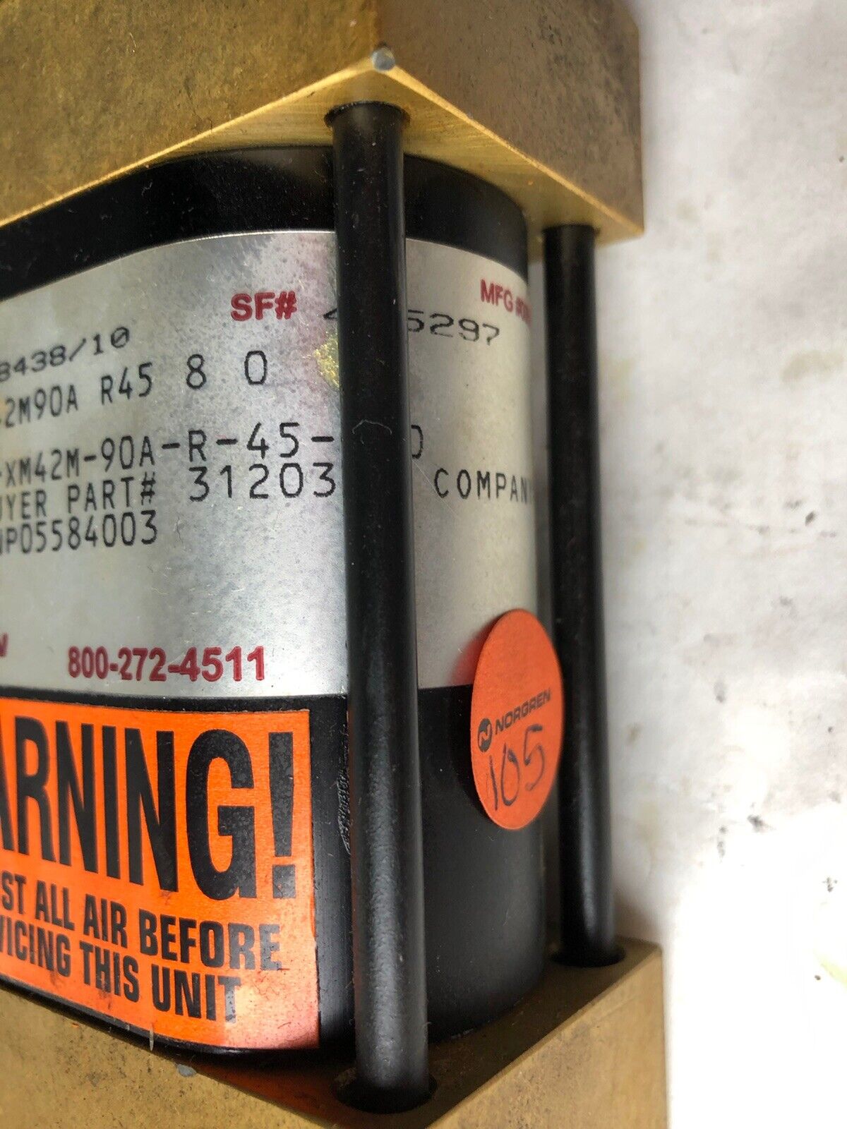 Norgren Ec50da1xm42m90a Pneumatic Gripper Ec5oda1xm42m-90A-R-45-8-O 128438/10,Ta
