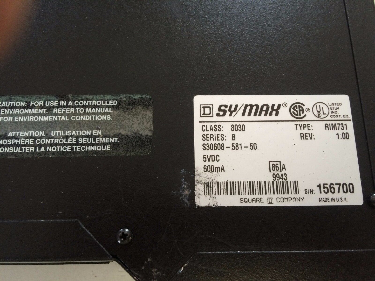 Square D Rim731,8030 Sy/Max 64Pt Input 8030-Rim-731,S30608-581-50 ,Sa