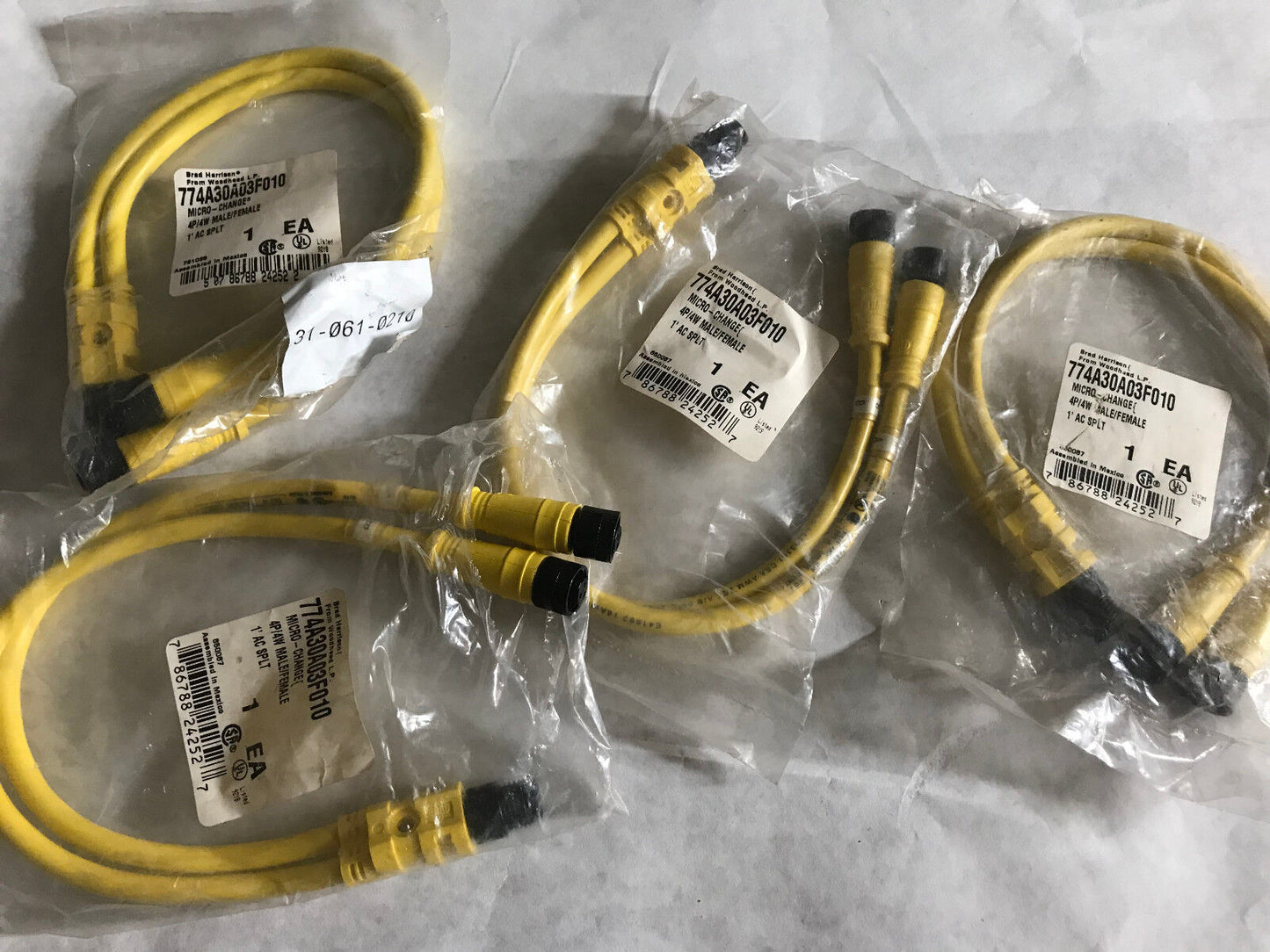New Brad Harrison 774A30a03f010 Woodhead Micro-Change 4P/4W Male/Fe 1' Ac,Ag