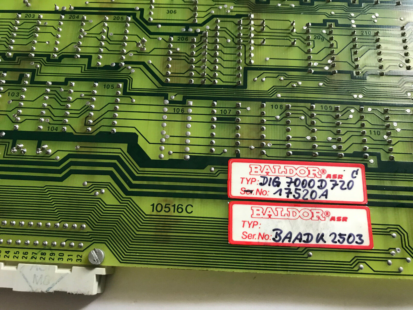 Baldor 10516C,Baldor Asr Plc Pcb 10516 C,Type Dig 70000D 719,Dig 70000D 720,St