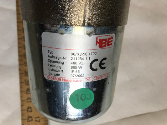 New Hegenscheidt Hbe 90/R2-58 1700, Pthkr2 Heater Element, 480V2 D-58809,Eu