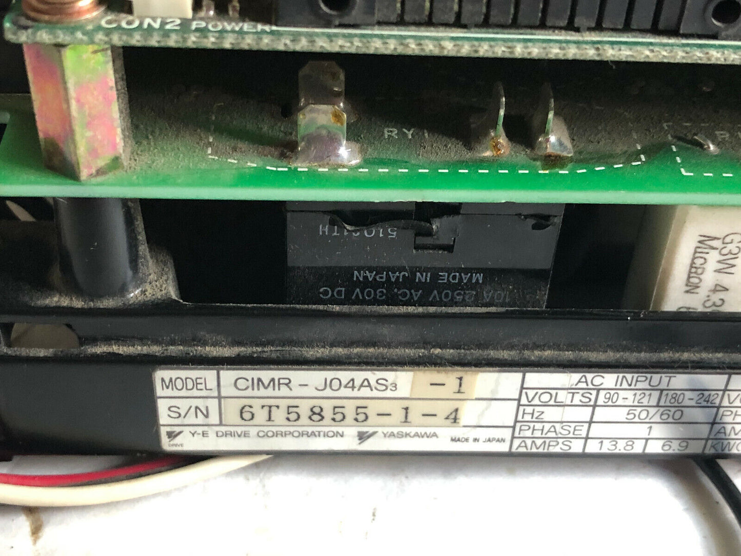 Yaskawa Cimr-J04as3-1 Analog Transistor Inverter 3/4Hp 180,Cimr-J04as 3,Ez