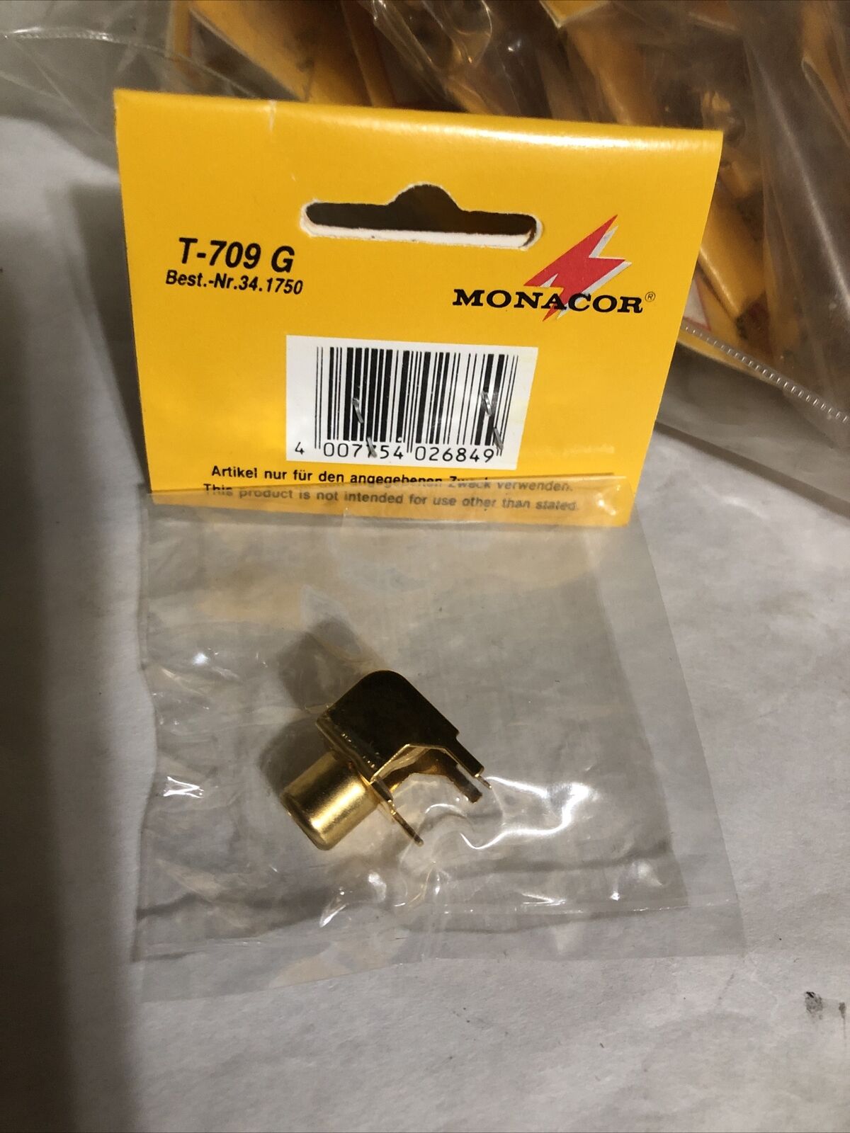 New  Phono Socket (Gold) Pcb T-709G Best Nr 34.1750,Dj
