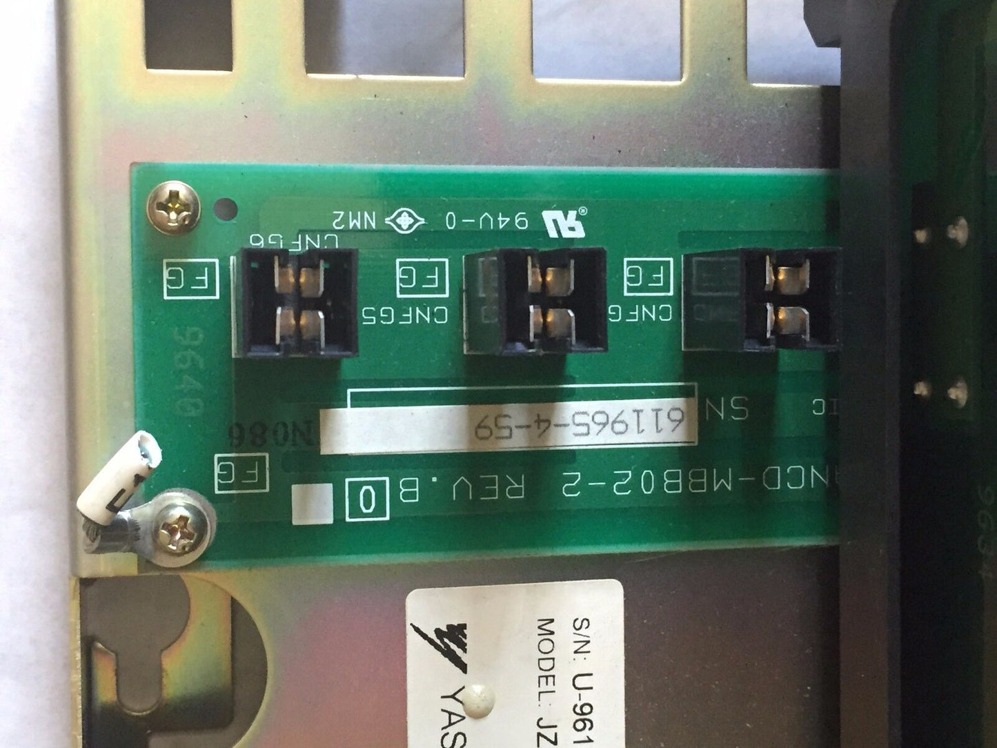 Yaskawa Jancd-Mbb02-1 Rev.E,Mry01b-1,Mi004,Jzncu-Mrk09-19 Backplane,Ek
