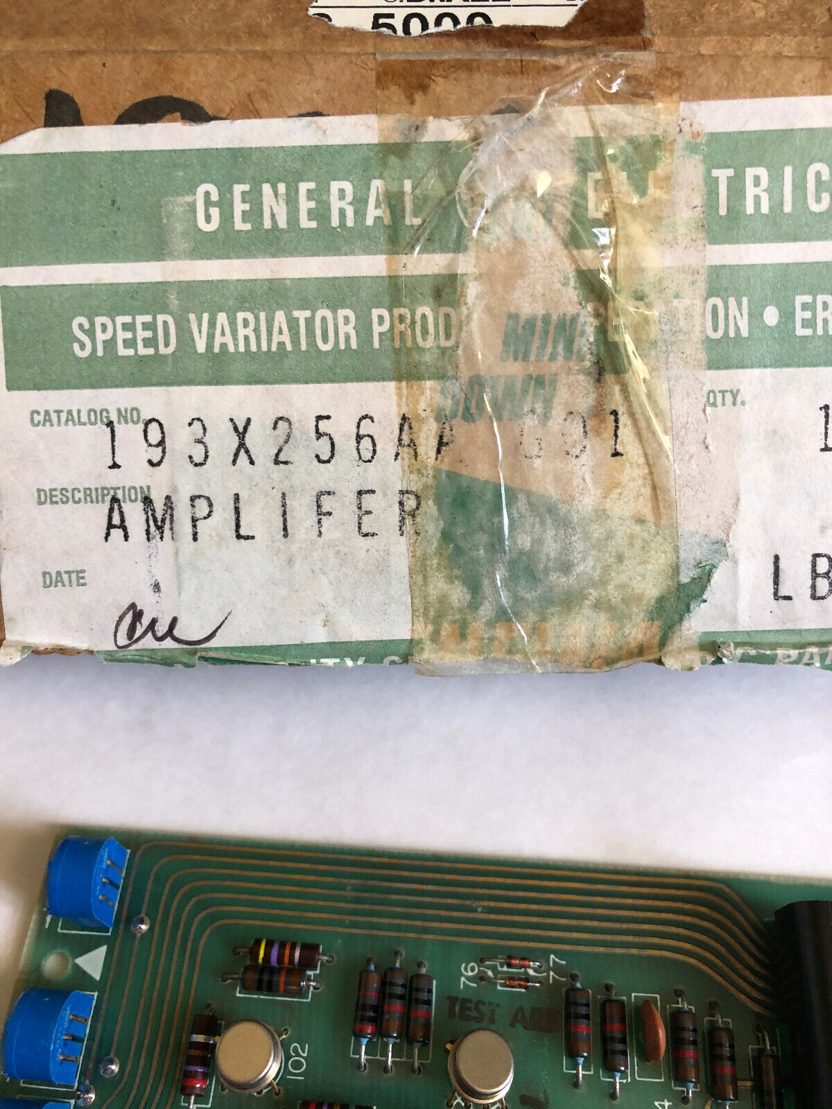 New General Electric 193X-256Aag01 Amplifier Card,193X-256Aagoi,193X256 Aag01,Cy