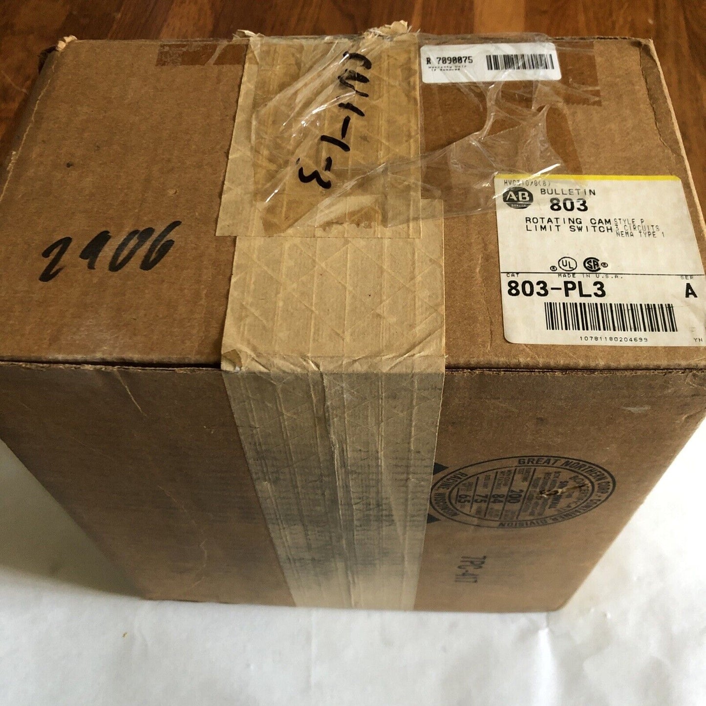 New Allen Bradley 803-Pl3, Nema1 Switch,Rotating Cam Limit600v Ac Max 25 Amps,An