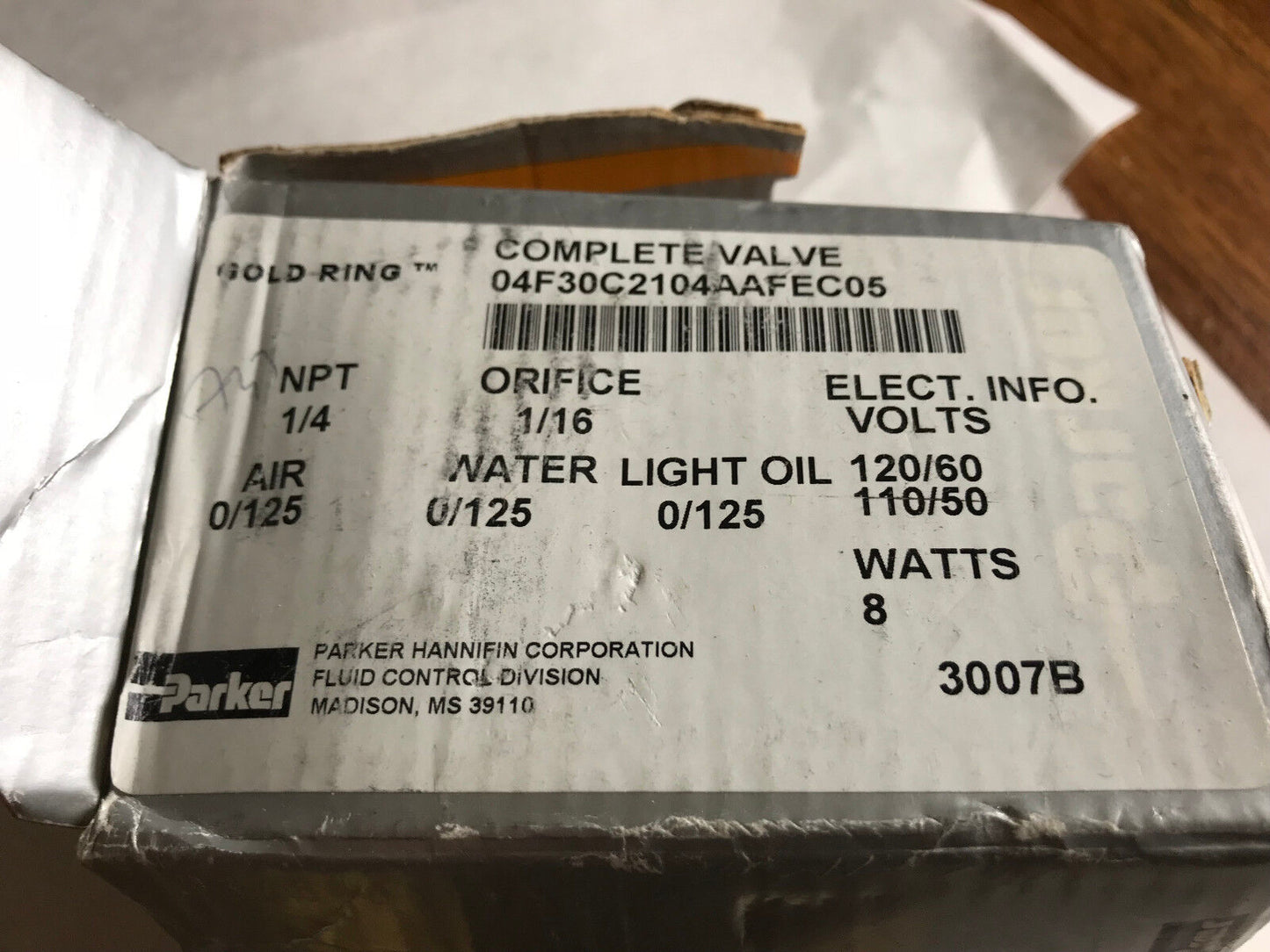 Lot 2 Parker 04F30c2104aafec05 Solenoid Valve Gold Ring,O4f30c2104aafec05,110V