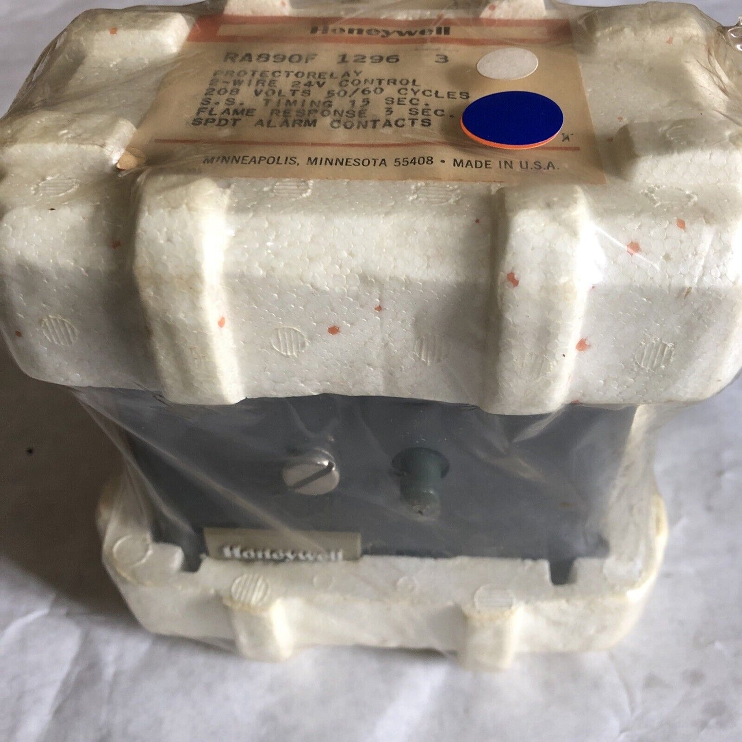 Honeywell Ra890f1296 Thermal Solutions Ra890f1296 Fsg Relay 208V,15 Sec,24V,Ee