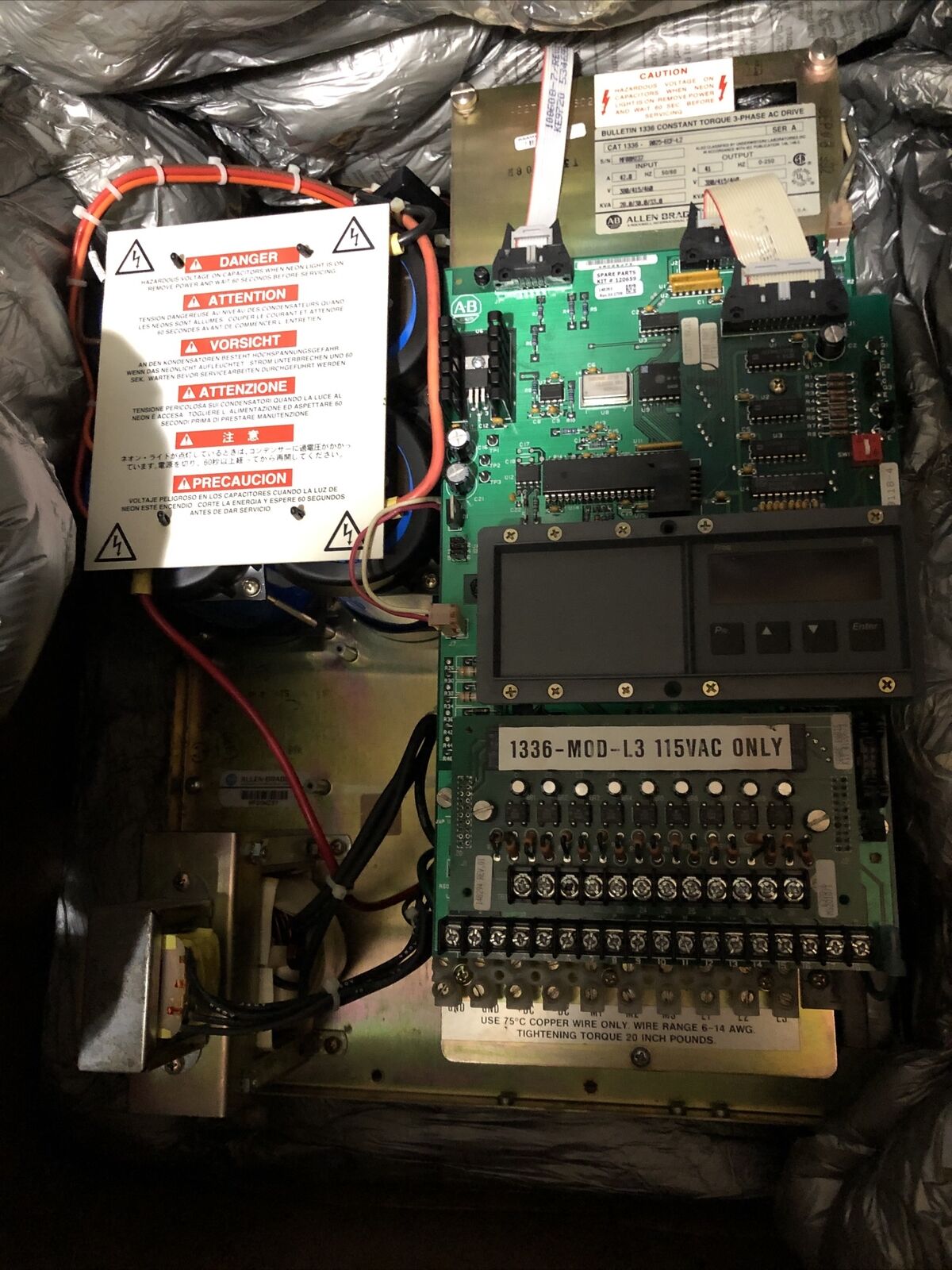 Allen Bradley 1336-B025-Ecf-L2 Ac Drive,3-Ph,460 V,33 Kva 1336-B025edfl2,Bq