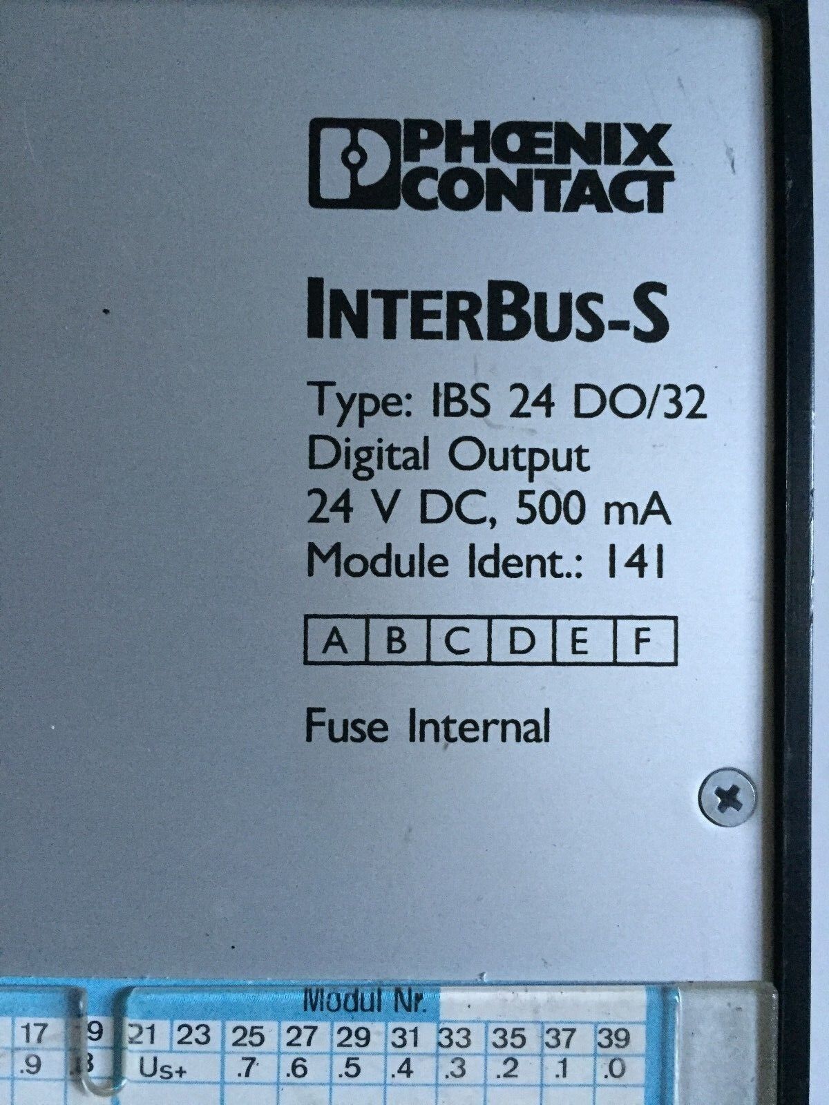 Phoenix Contact Ibs 24 Do/32 Digital Output 32Pt Interbus 500Ma 24Vdc,Ibs 24,Ea