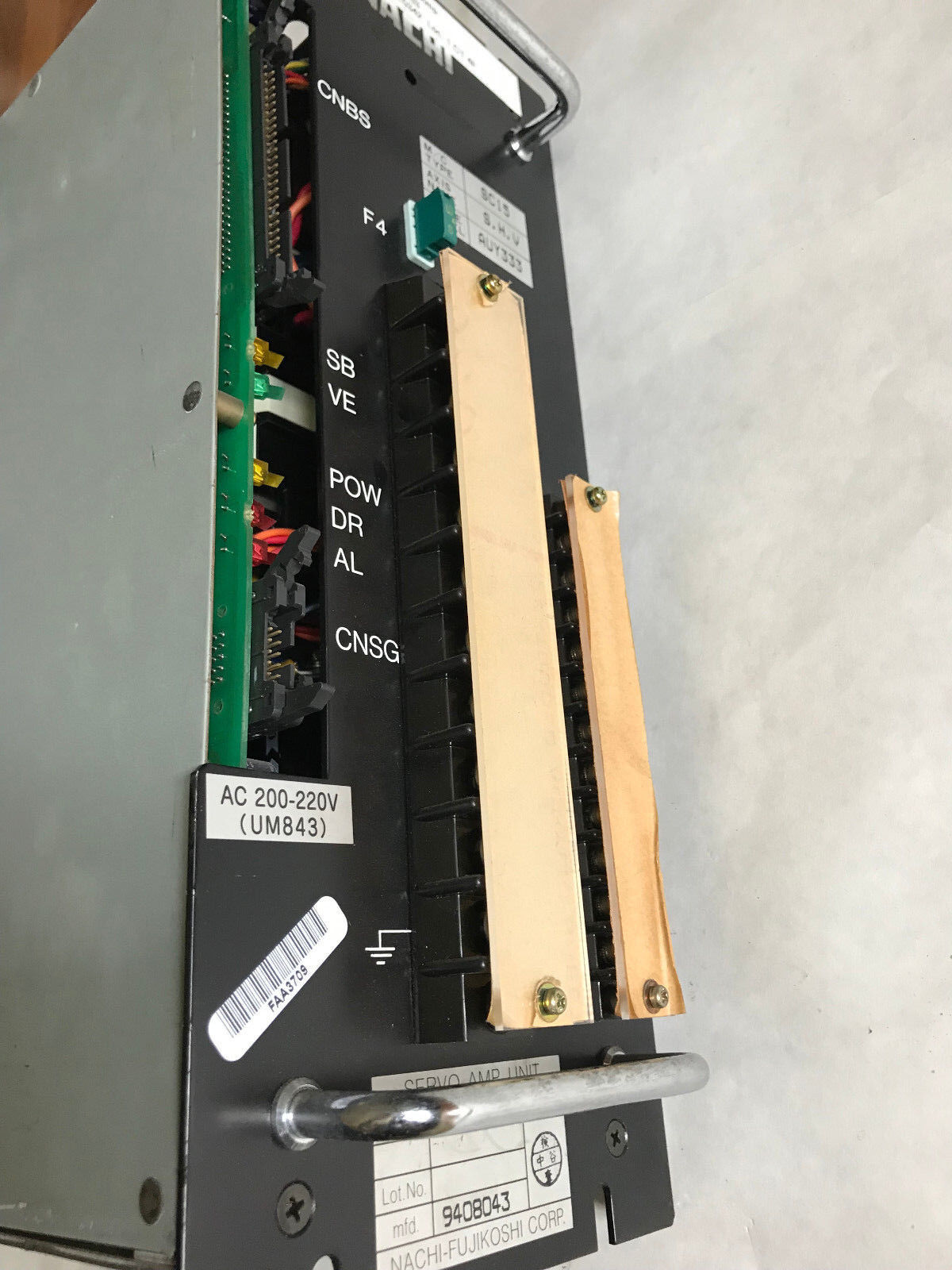Nachi-Fujikoshi Auy333 Servo Amplifier 200-220(Um843),Nachi Auy333,Sc15,S.H.V,Ad