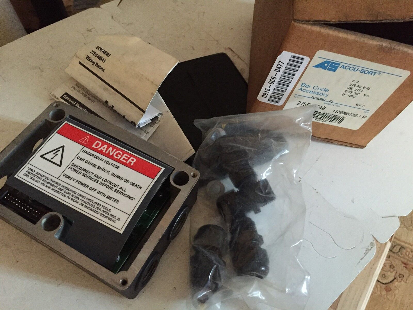 New Accu-Sort 2755-Nb40 Adaptscan Bar Code Wiring Base,Sj