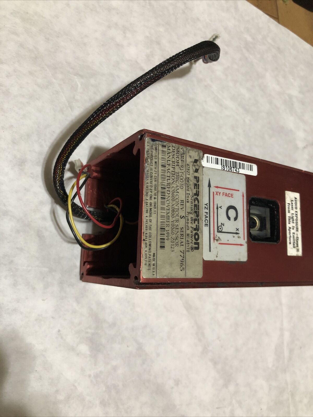 Perceptron Tricam Laser Digital Surface 911-0010,C0600-X0000-Y0060-Z0123,Bf,Cs