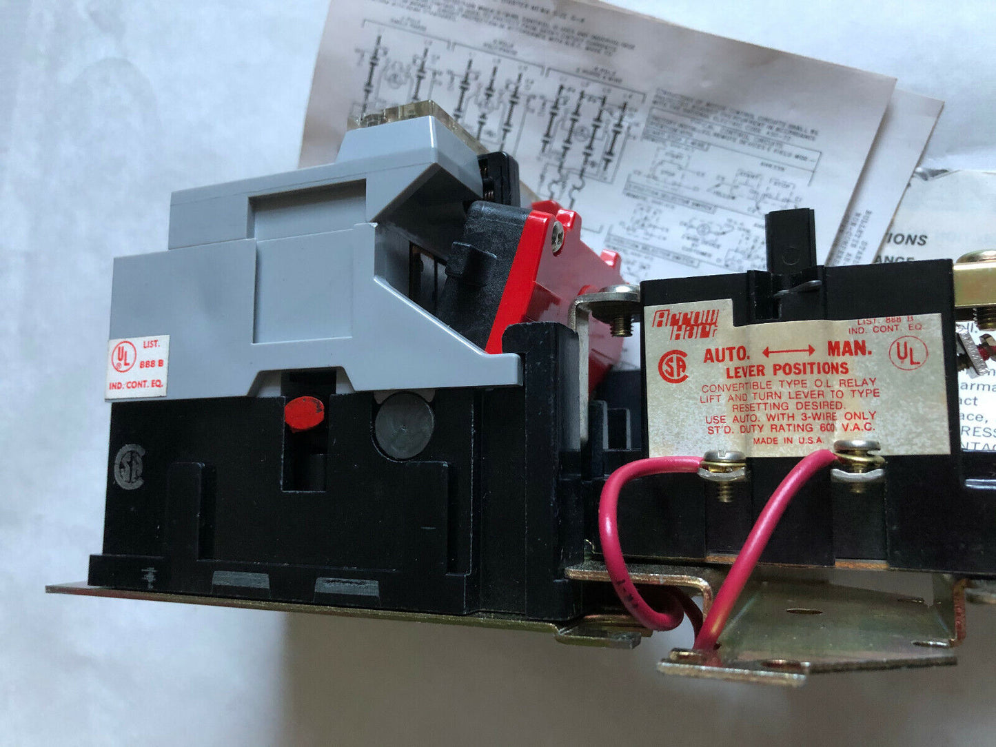 New Arrow Hart Ah-32 0021U 20 Magnetic Motor Starter,Nema 00,1-Phase,11A,110V,Sv