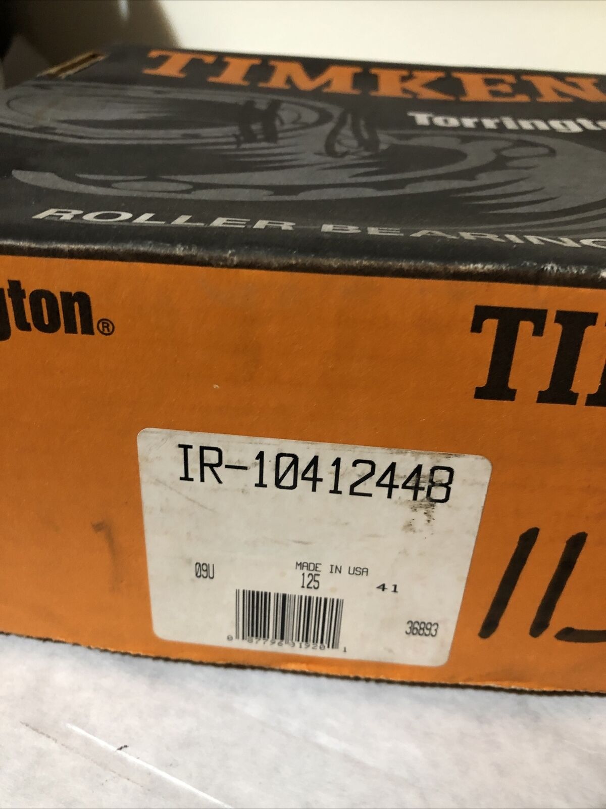 New Timken Bearing  Ir 10412448 Torrington Ir-10412448-M.S,Usa 09U #36893 Cup,Bt