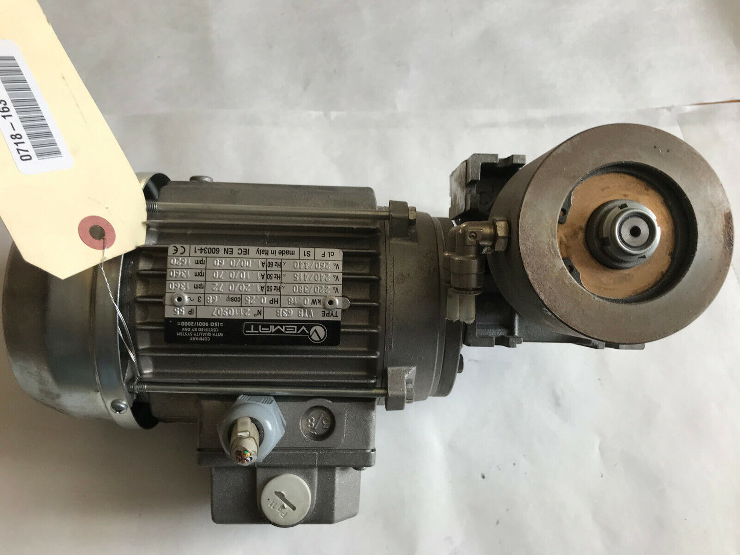 Vemat Vtb 63B Electric Motor 440V .25Hp 1360/1620Rpm,Siti Mi 30 M6,F.11,Sm