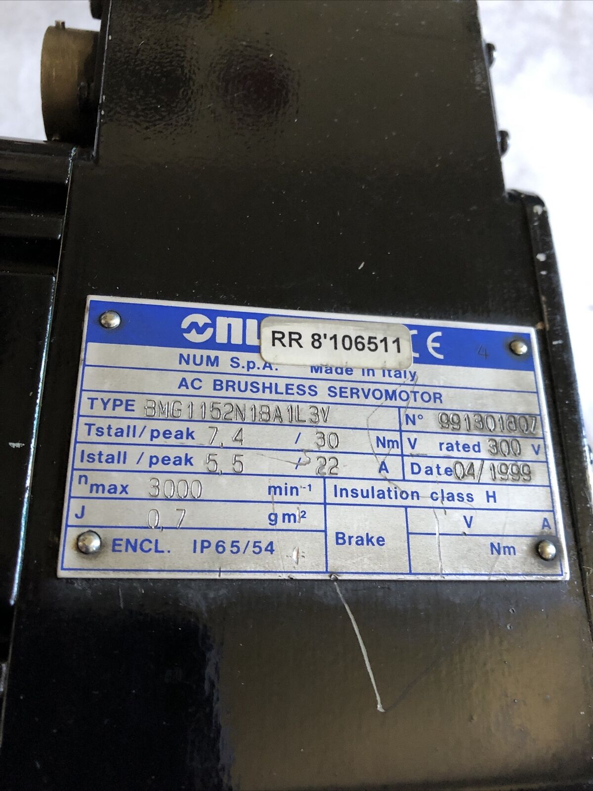 Num Bmg1152n1ba1l3v Servo Motor,Num Bmg1152n1ba1l3y Ac Brushless Servo Motor,Ea