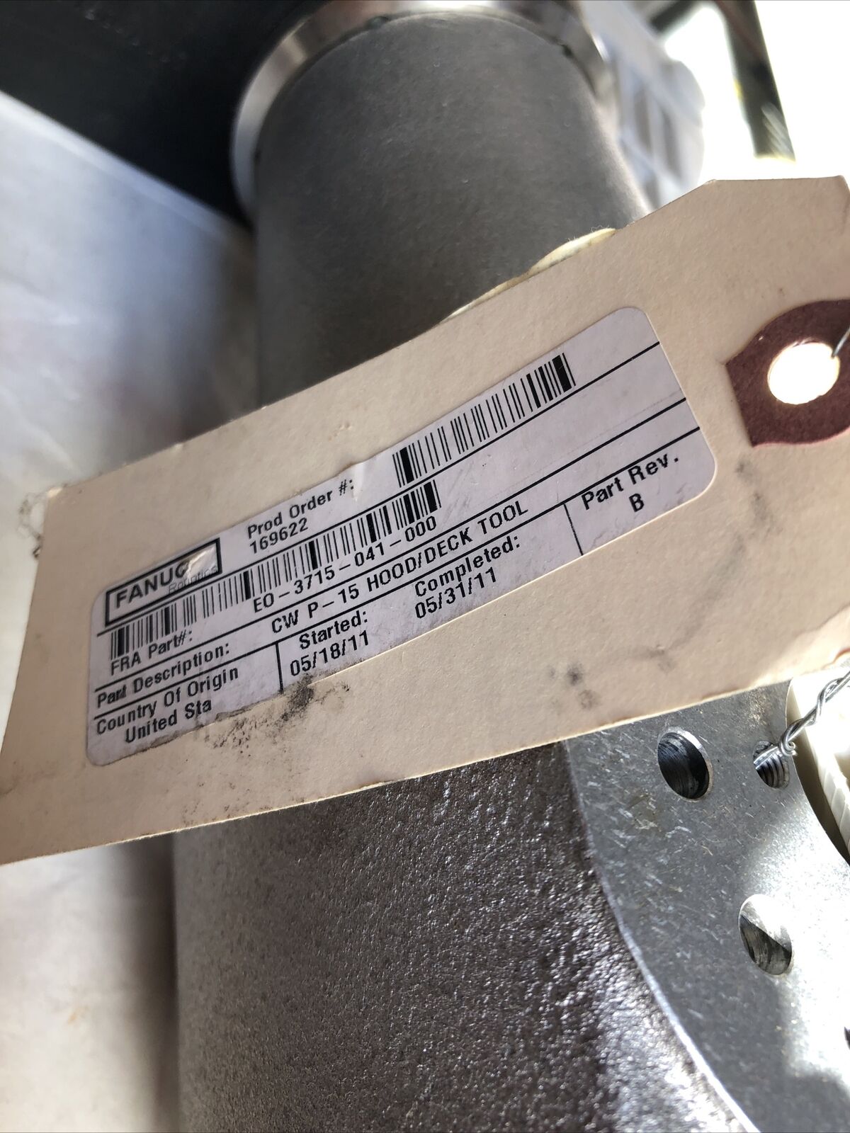 Fanuc E0-3715-041-000,Cw P-15 Hood/Deck Tool Eo 3715 040 005-A,E03715040008,Fi