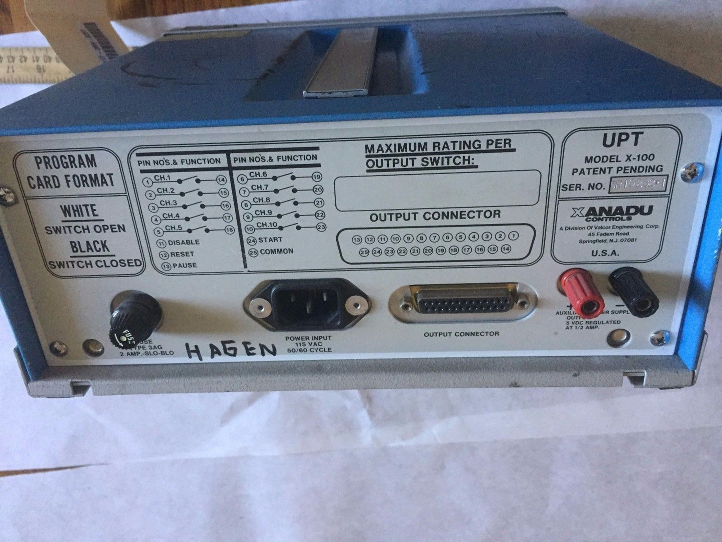 Xanadu X-100,Xanadu 02-06130 Universal Programmable Timer,Ec