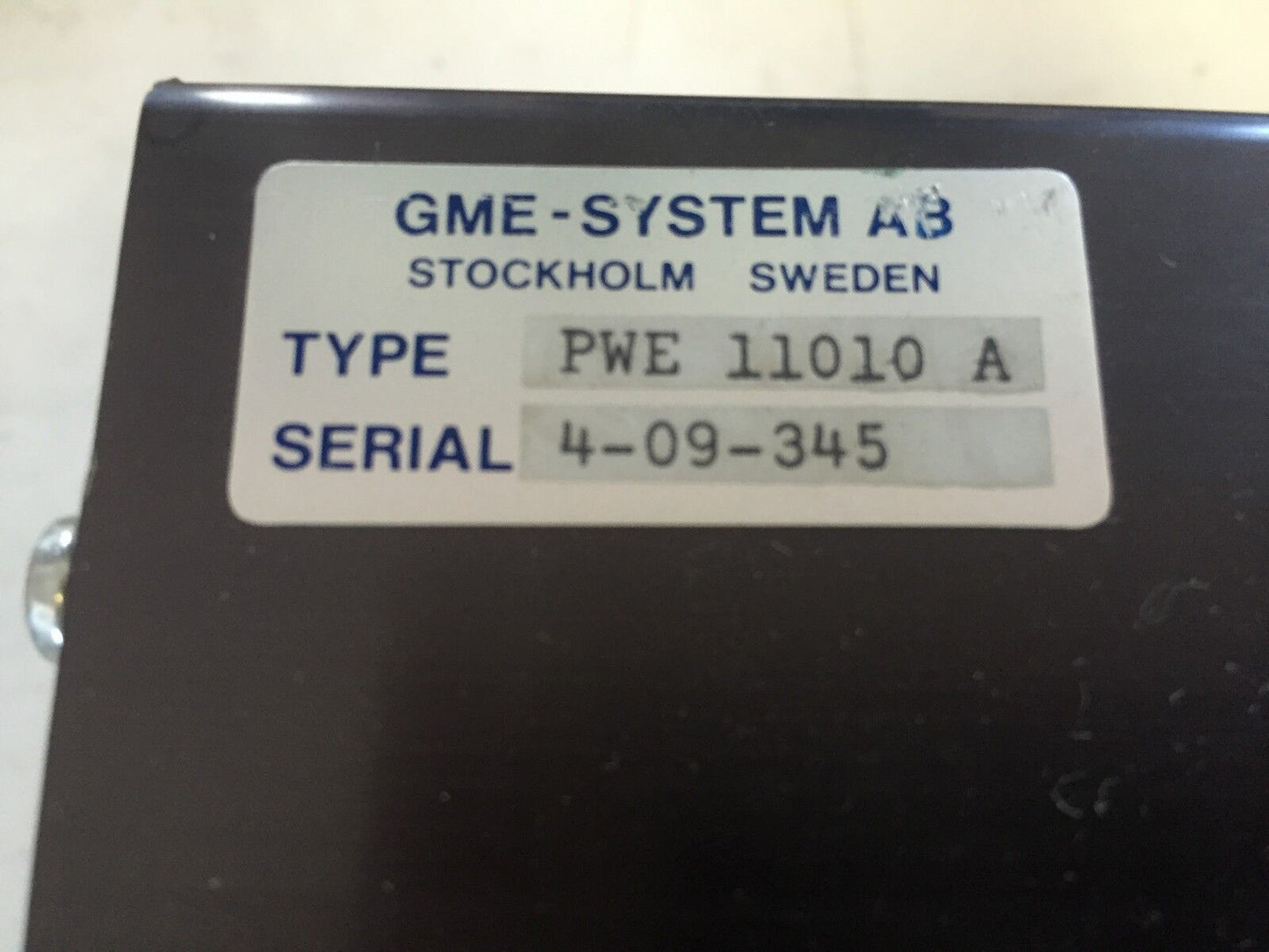 Gme-System A3 Pwe 11010 A,Pwe 6010 11010,So