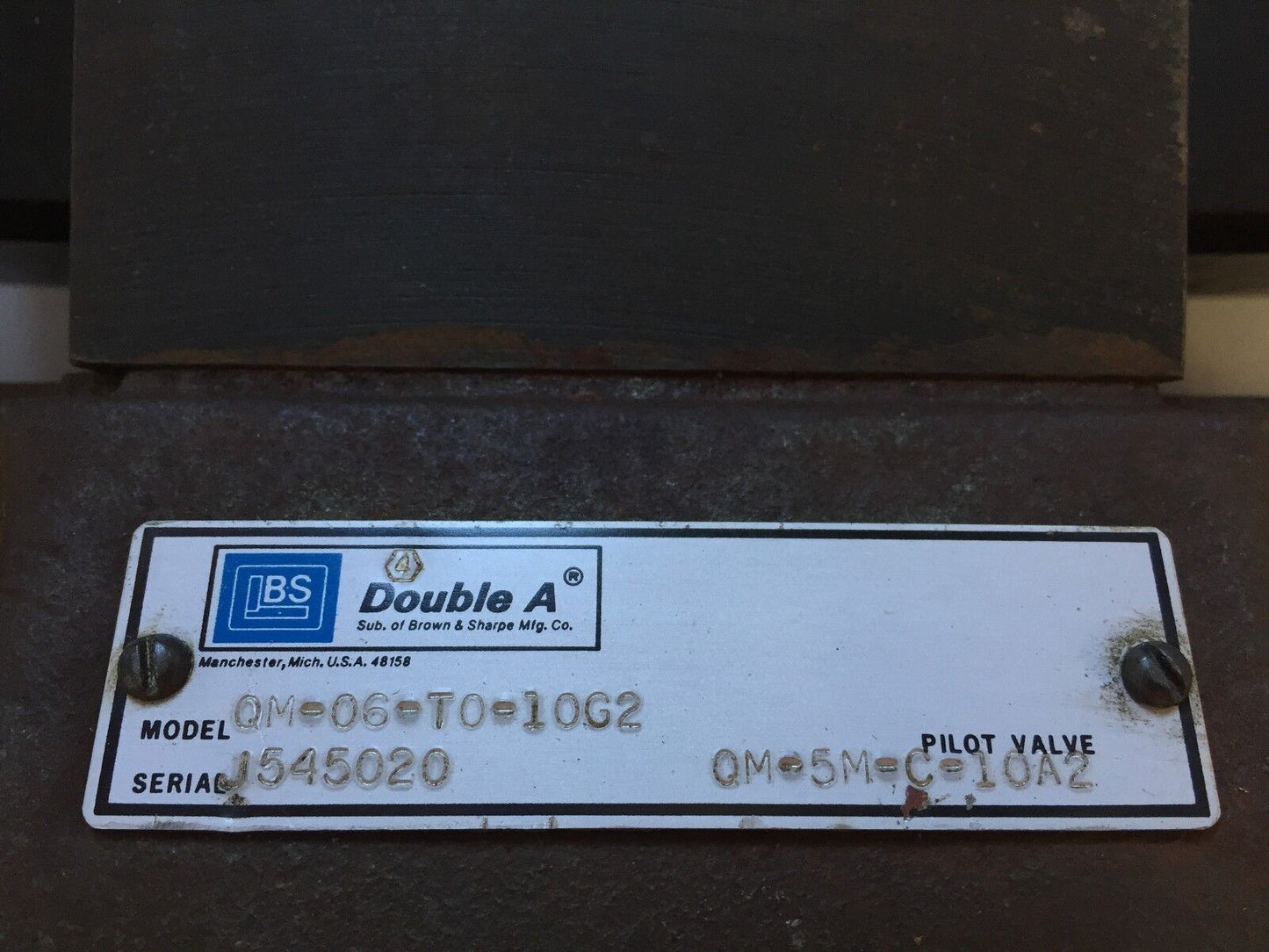 Lbs Double A Qm-5M-C-10A2,Bs Qm-06-T0-1062 Hydraulic Directional Valve,70 Bar,Hk