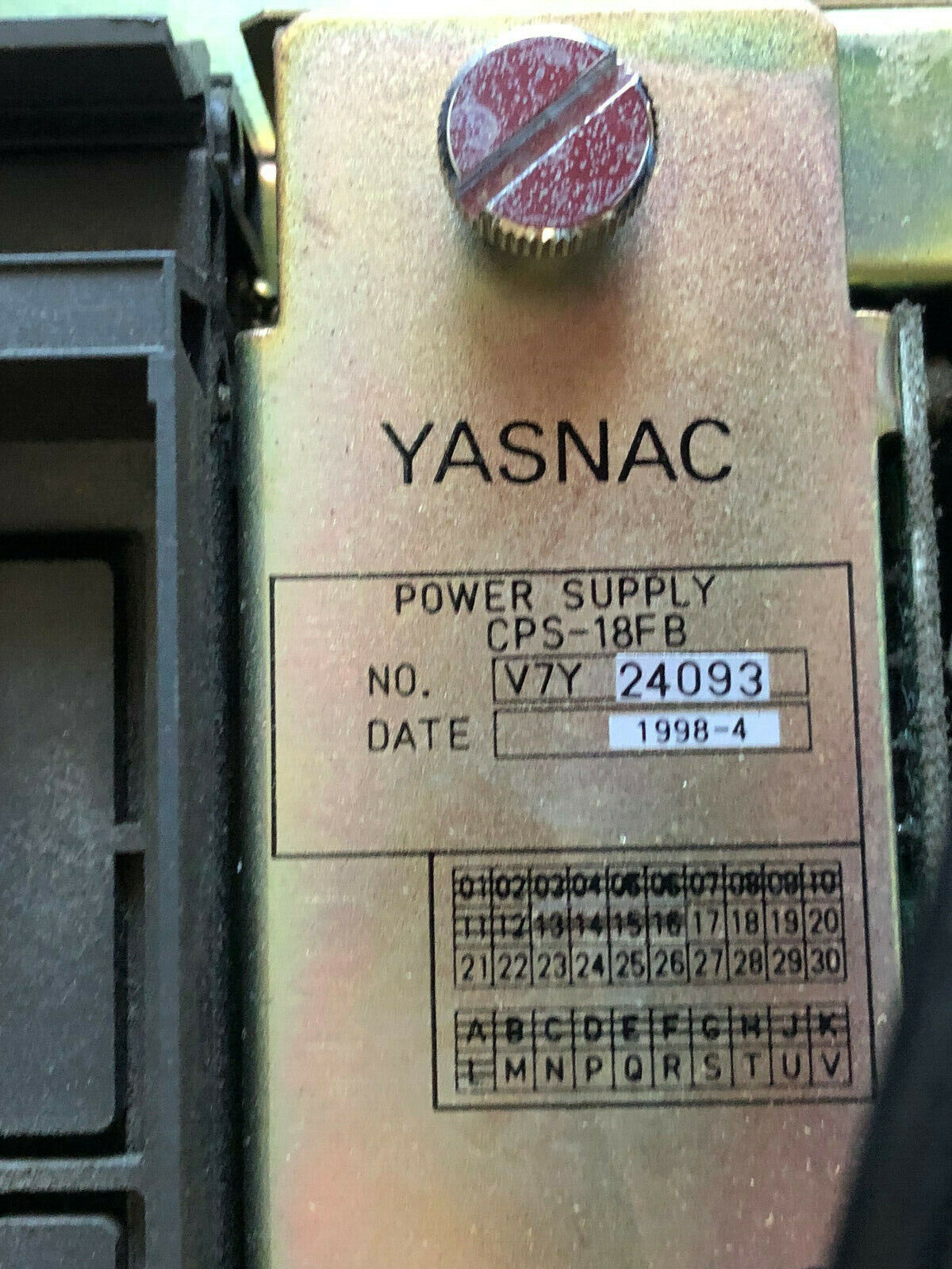Yaskawa Jznc-Mrk12-1E,Cps-18Fb V7y 24093 Control,Mcp01,Mif01,Mcp02b,Msv01b,Tj