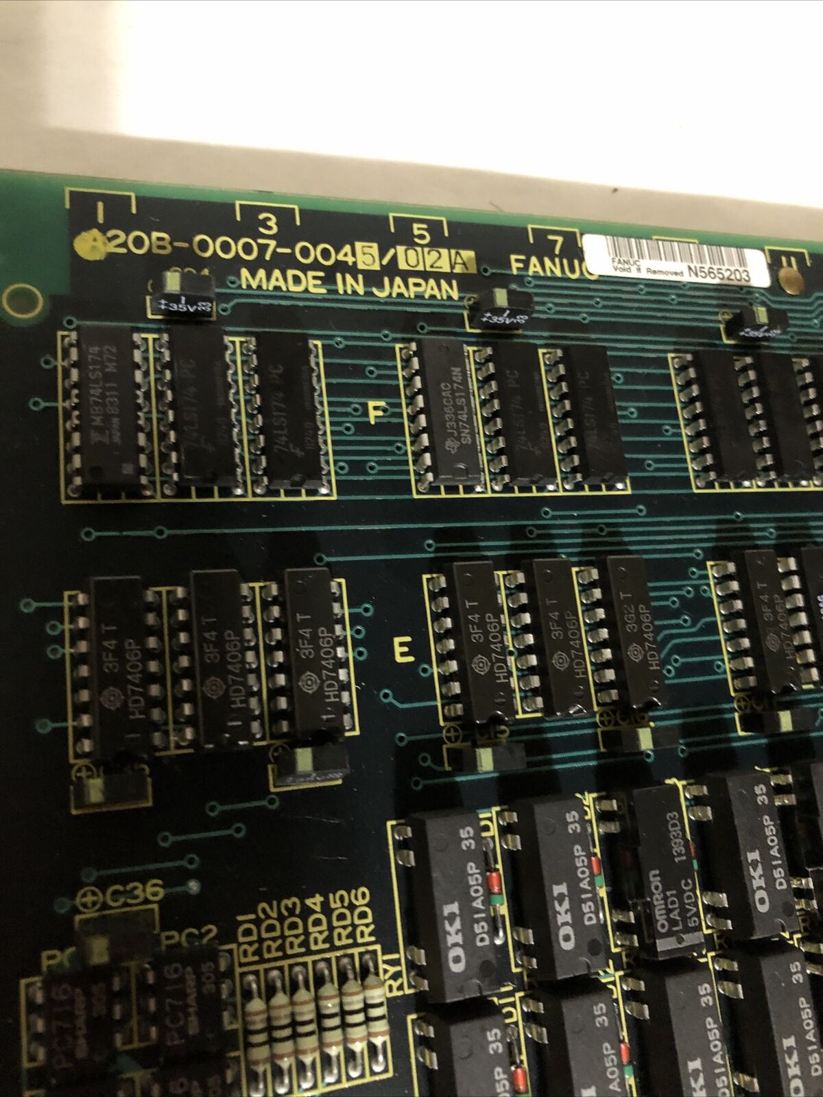 Fanuc A20b-0007-0045 /02A F6t/M Cnc Input/Output Control Board,A20b-0007-004,Dj