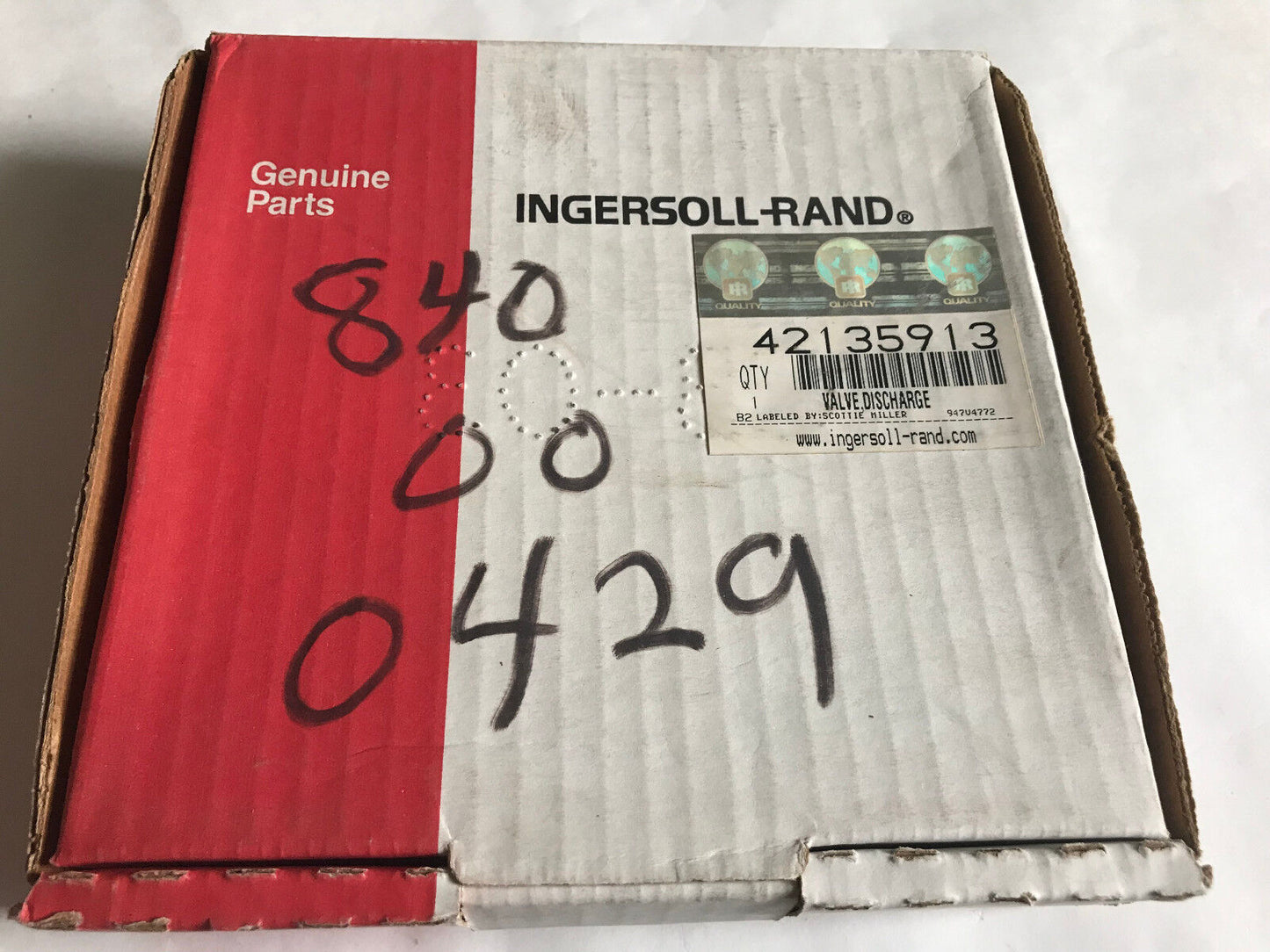New  Ingersoll Rand 42135913 Air Compressor Discharge Valve 40518821 37157898,Sr