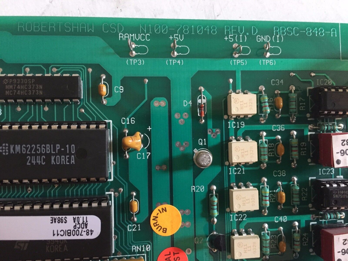 Robertshaw N1-1048,Robertshaw Csd N100-781048 Rev.D,Rbsc-848-A,Ti