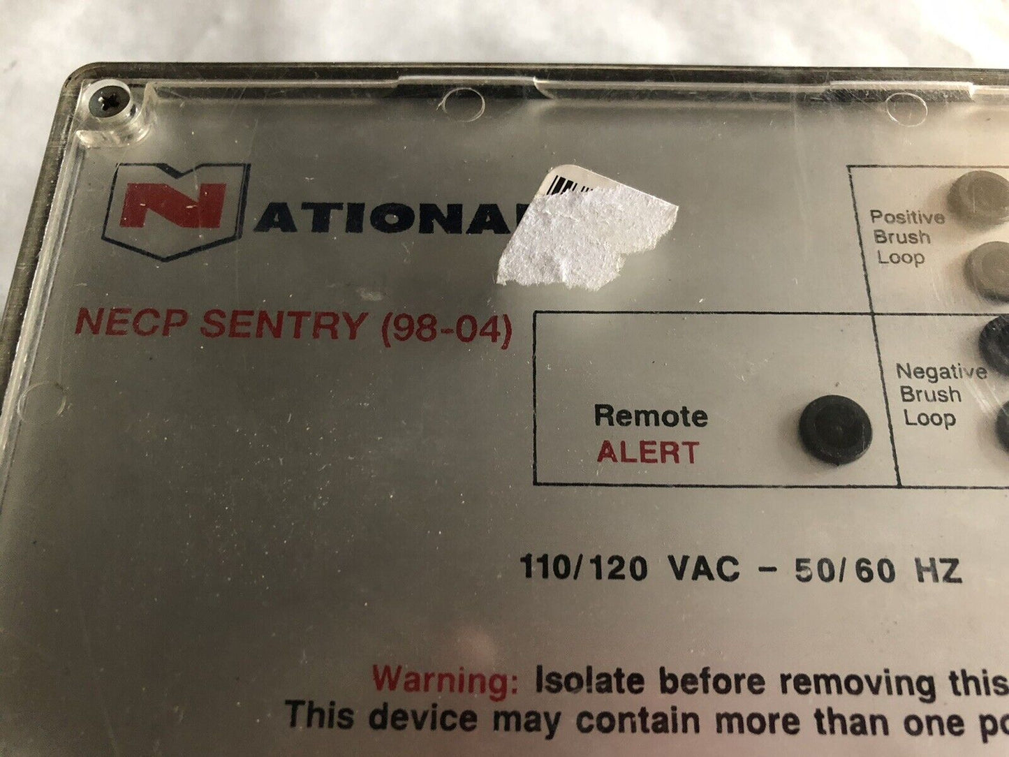 National Necp Sentry (98-04) Alarm Module,Morgan 110/120 Vac,Bp