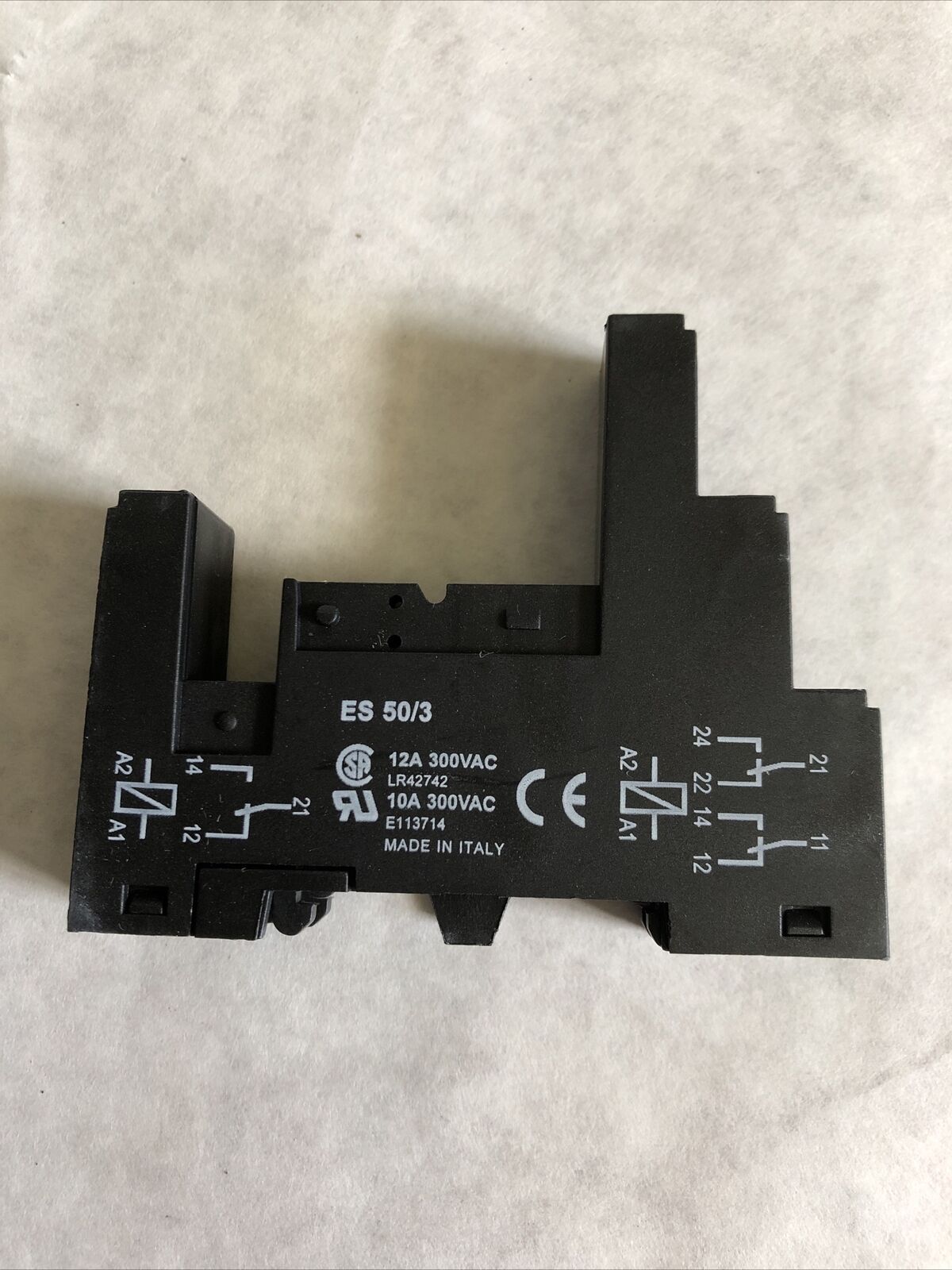New Lot 10 Parajust  Es-50/3 Relay Socket 1Nc/1No 10/12Amp 300Vac,Ag
