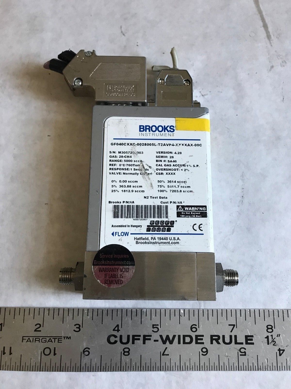 Brooks Gf040cxxc-00157,Gf040cxxc-00157 .5L-T2avp4-Xxxxax-00C Mass Controller,Ei