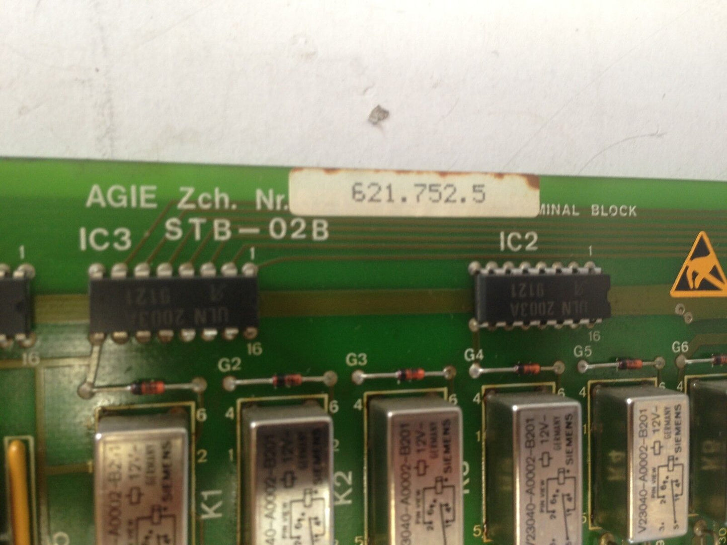 Agie 621.752.5 , Stb-02B Signal Terminal Block   Pcb Card Circuit,Bx