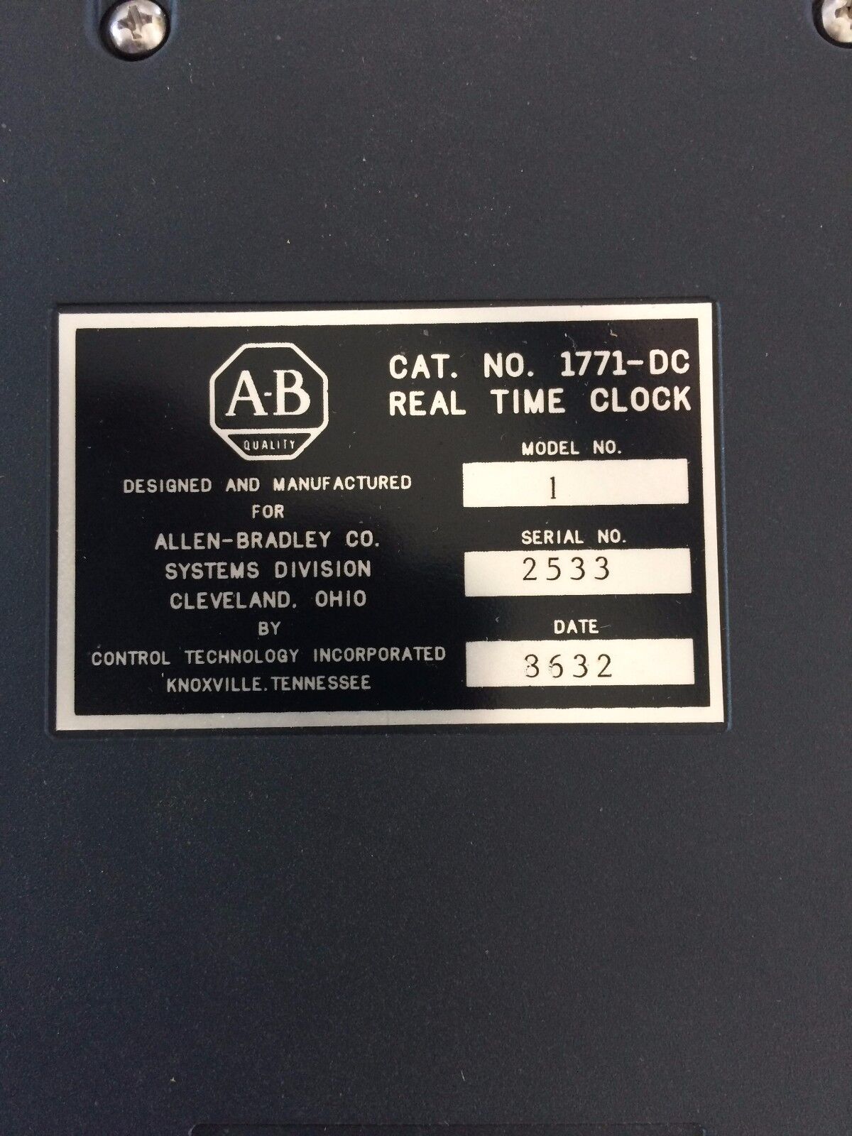 Allen Bradley 1771-Dc  Real Time Clock Module ,Tl